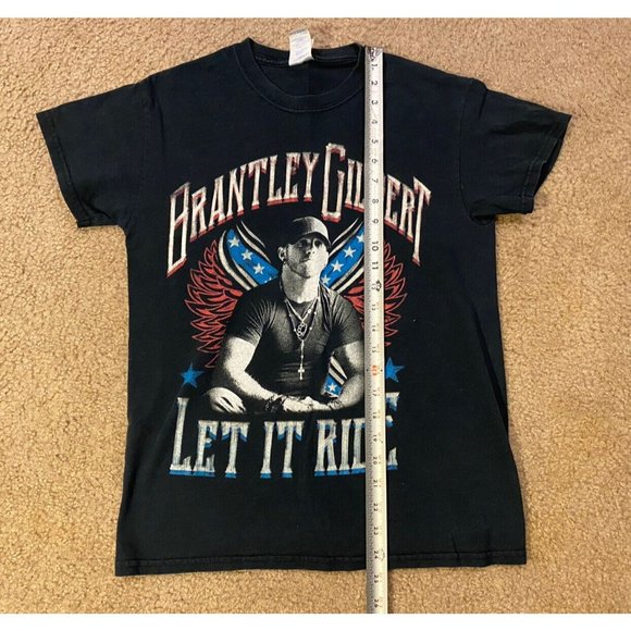Brantley Gilbert Shirt Men Size Small Band Tour Concert Let It Ride 2014 - Picture 4 of 6